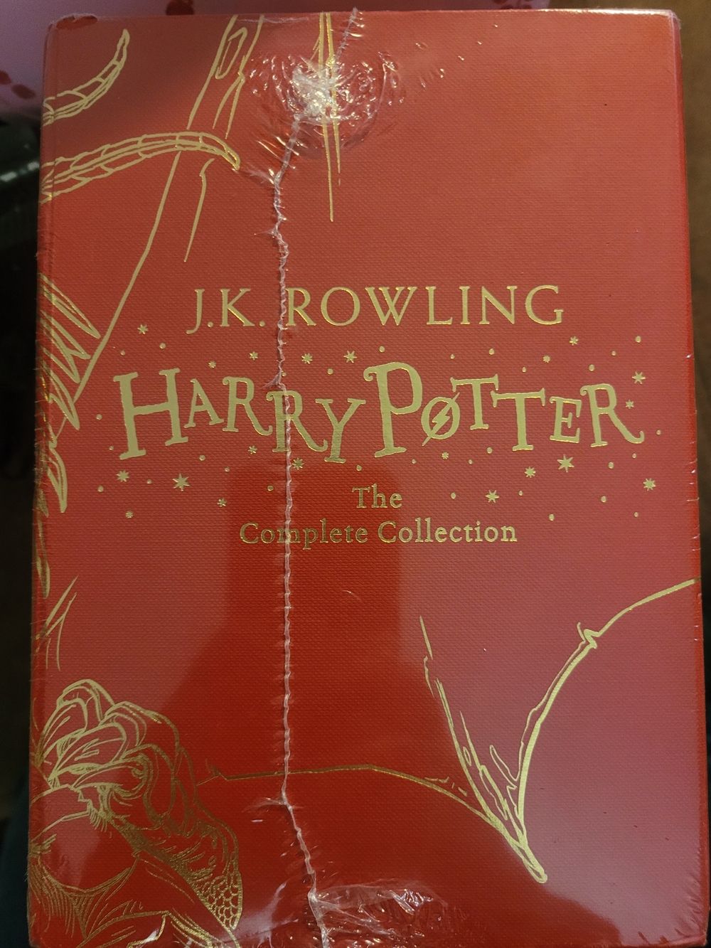 Harry Potter The Complete Collection Box Set - Red with Gold Accents